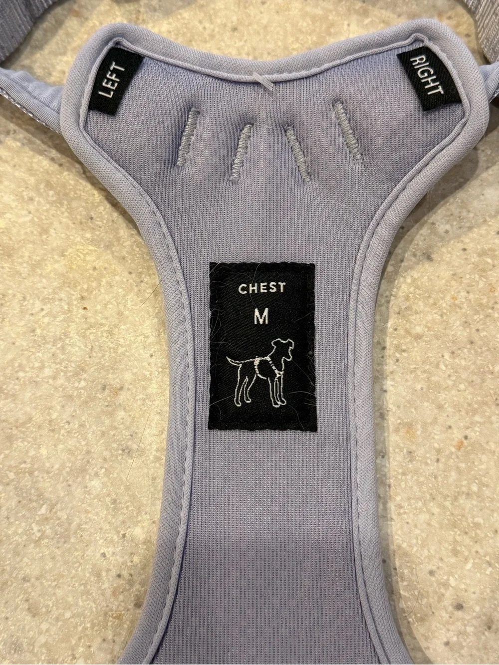 Lilac Padded Dog Harness with Back D-Ring